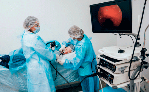 El procedimiento de la endoscopia